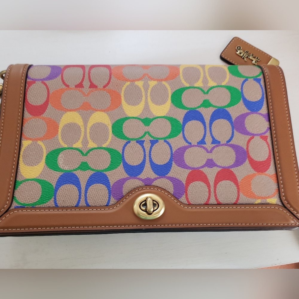 Coach Rainbow Signature Crossbody---Like NEW Condition